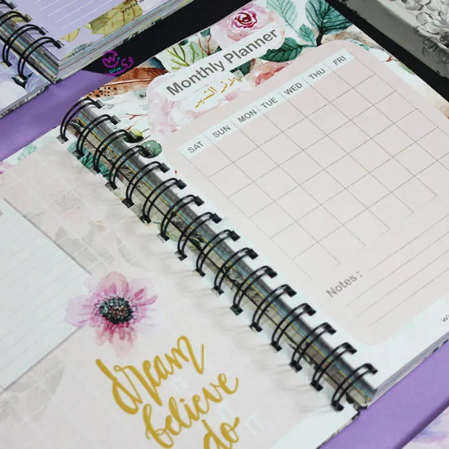 Agenda - ( 91 Papers -182 pages ) -Blooming flowers - WE PRINT
