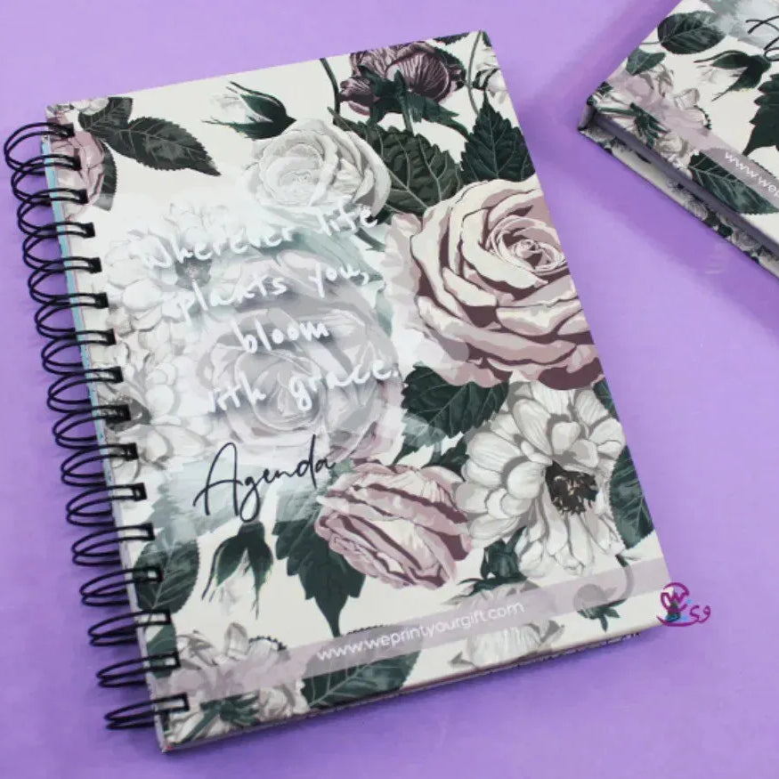 Agenda - ( 91 Papers -182 pages ) -Blooming flowers - WE PRINT