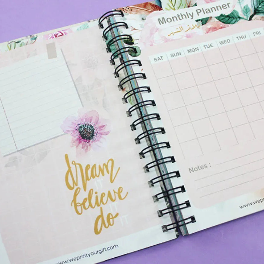 Agenda - ( 91 Papers -182 pages ) -Blooming flowers - WE PRINT