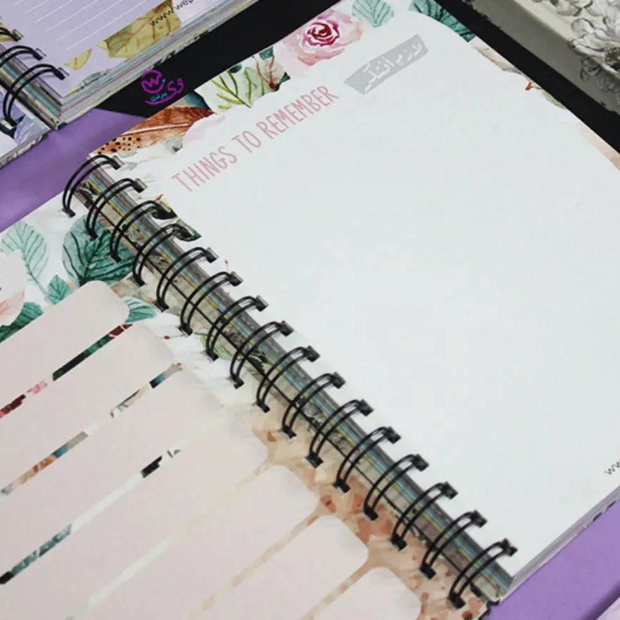 Agenda - ( 91 Papers -182 pages ) -Blooming flowers - WE PRINT