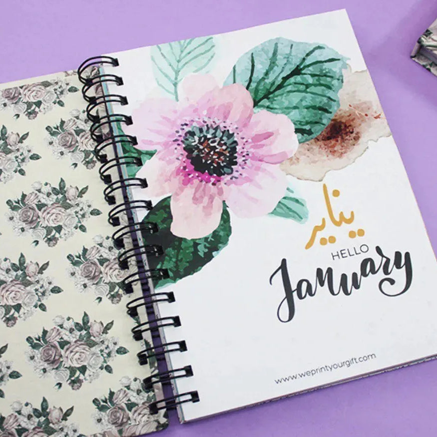 Agenda - ( 91 Papers -182 pages ) -Blooming flowers - WE PRINT
