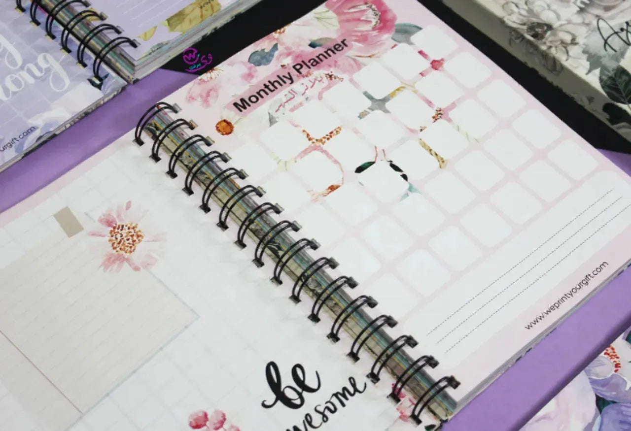 Agenda - ( 91 Papers -182 pages ) -Blooming flowers - WE PRINT