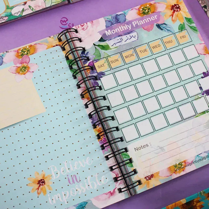 Agenda - ( 91 Papers -182 pages ) -Blooming flowers - WE PRINT