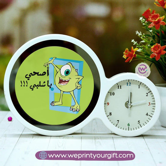 Round Magic Mirror with Clock – Monsters Inc Edition