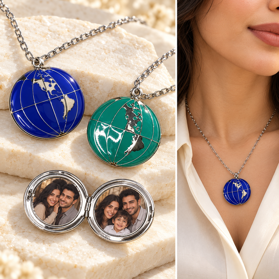 Map necklace - Customization Options