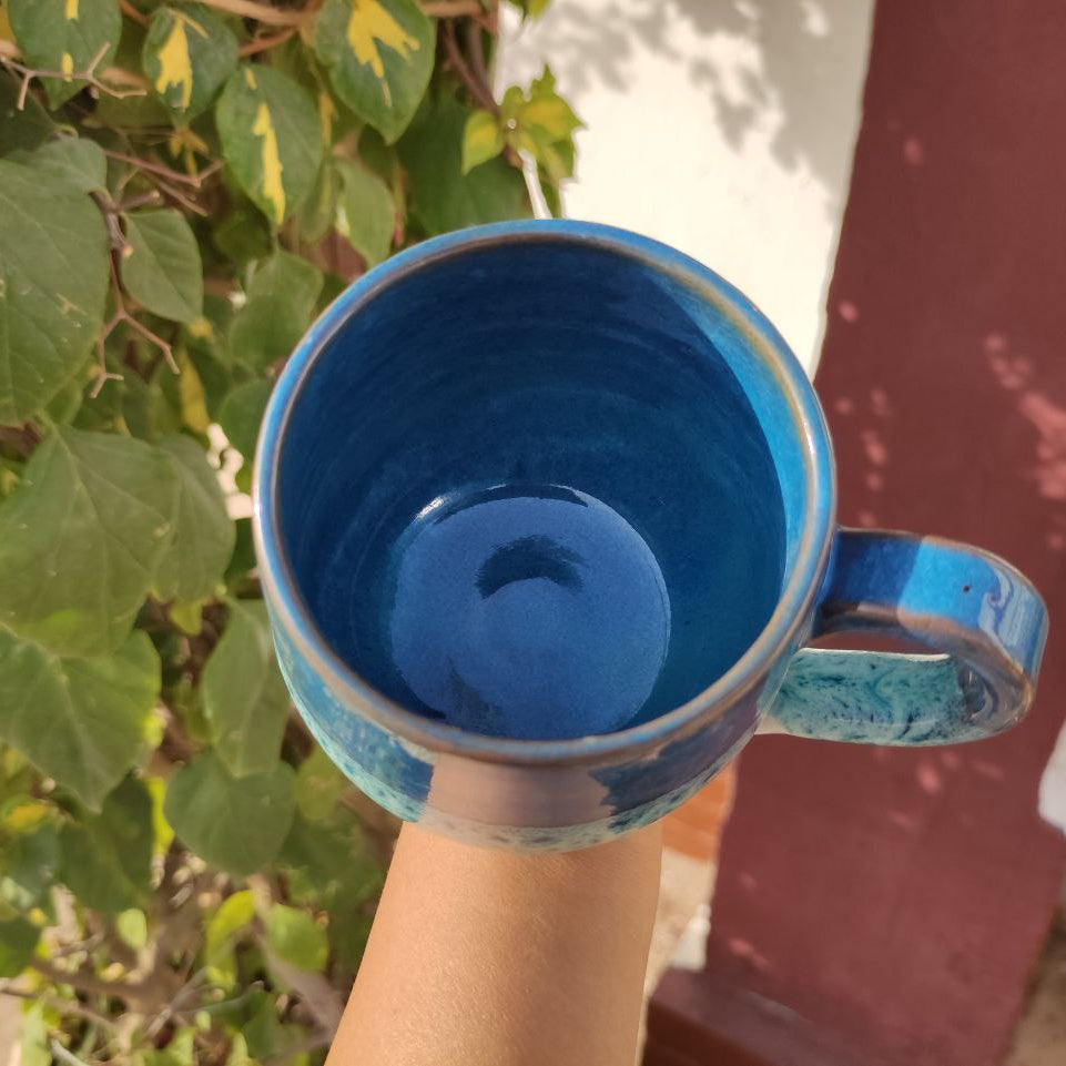 Ocean Handmade Pottery Mug – 400 ml- Customization Options