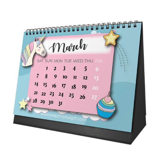 Unicorn Desk Calendar 2026