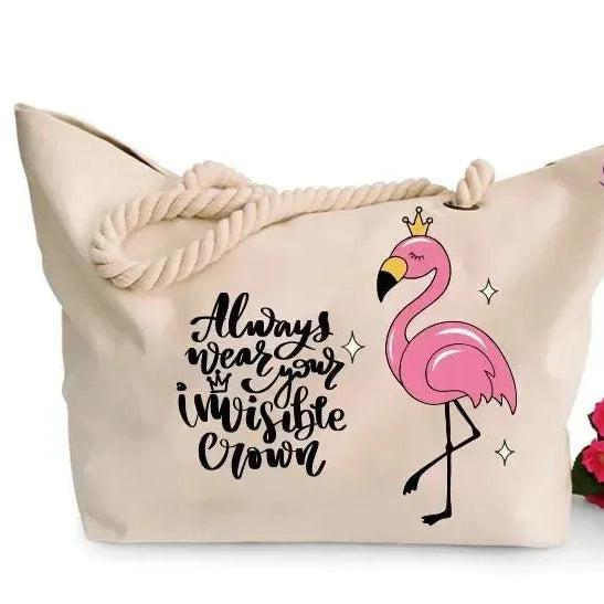 Beach -Bag- Flamingo - WE PRINT