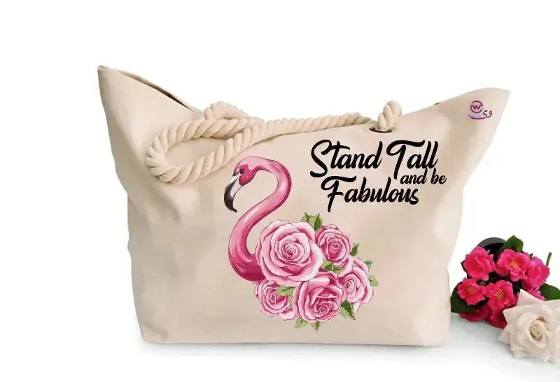 Beach -Bag- Flamingo - WE PRINT