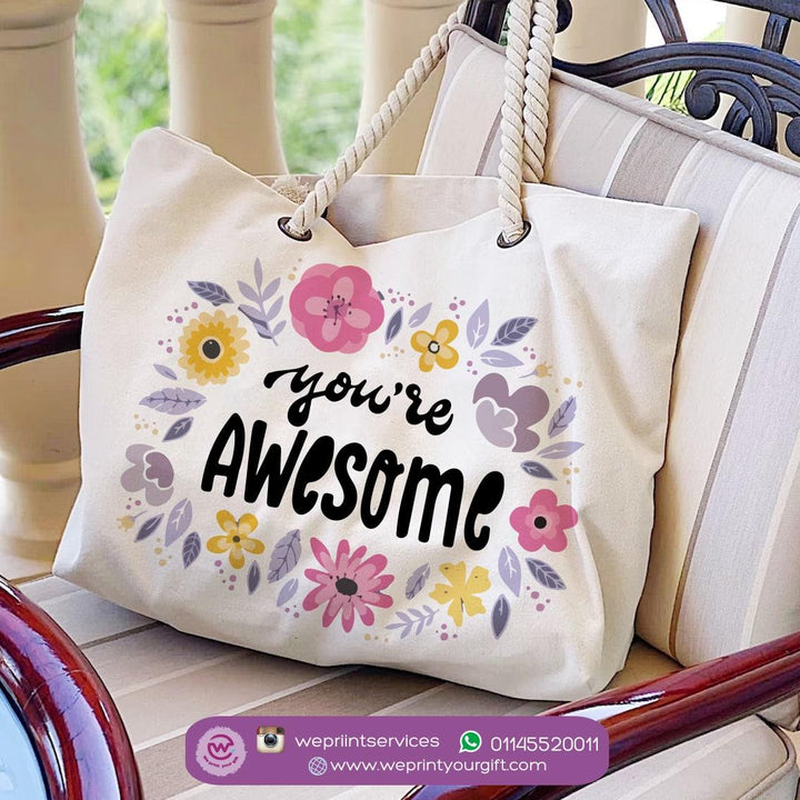 You are awesome - customized beach bag in Egypt