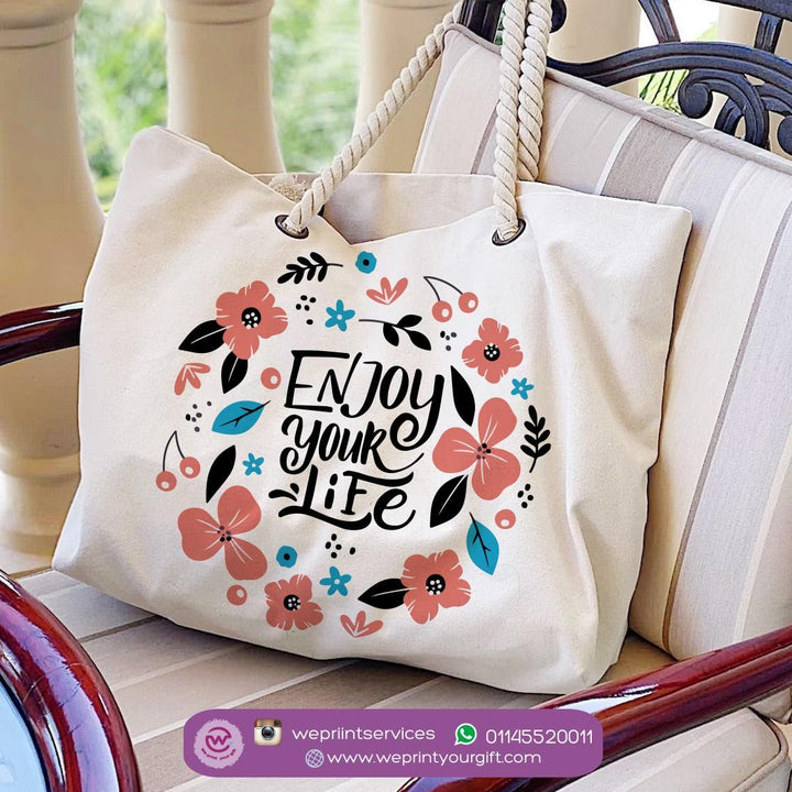 printed personalized bag - Enjoy your life 