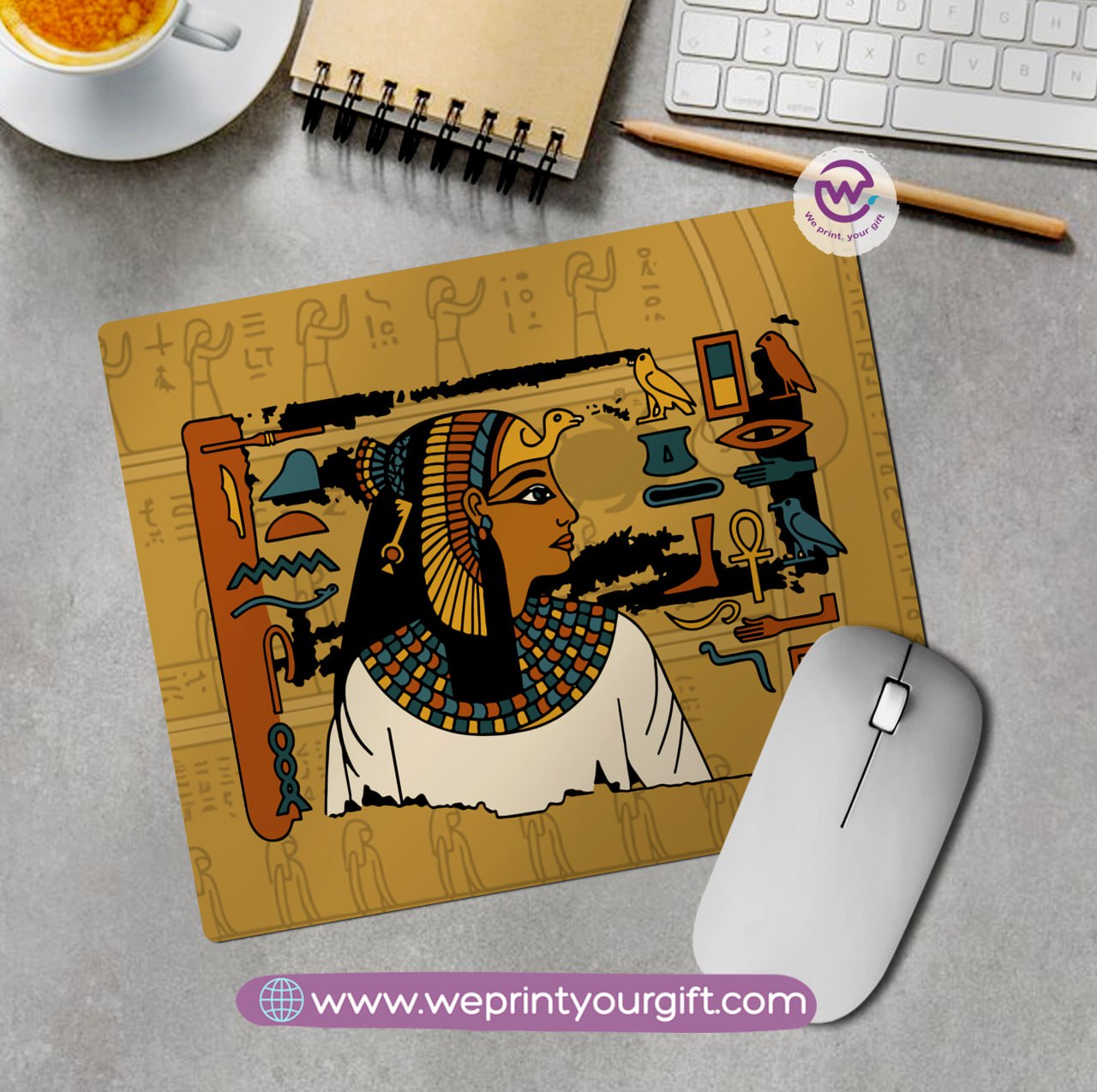 Egyptian Pharaonic Mouse Pad – Ancient Art Reimagined