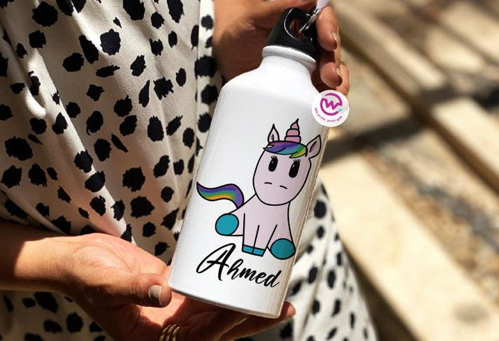 Aluminum Water bottle - Unicorn - weprint.yourgift