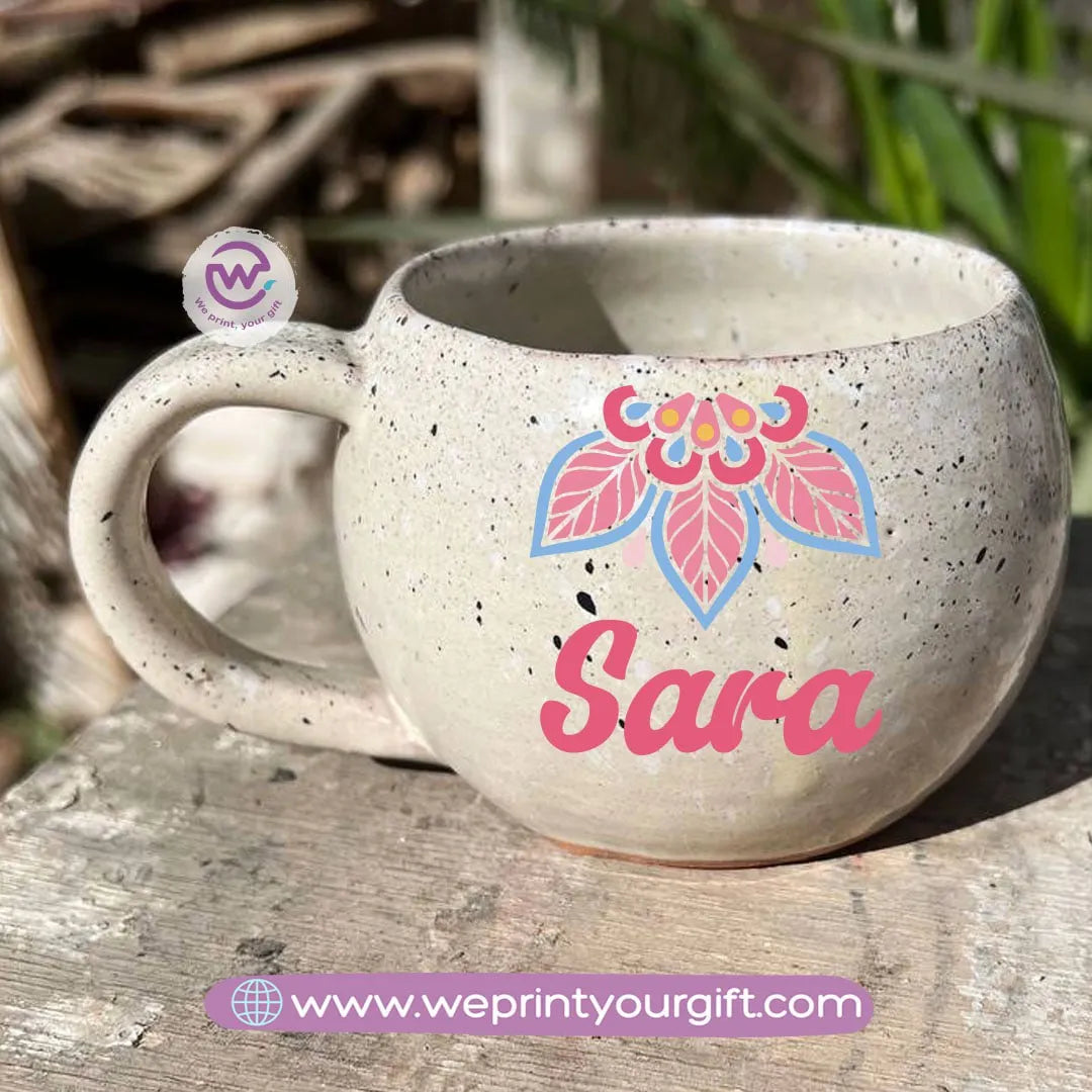 Bowl Marble Pottery Mug- Names - WE PRINT