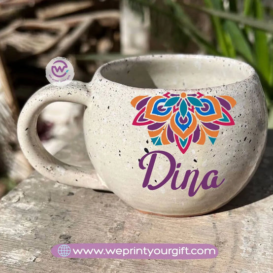 Bowl Marble Pottery Mug- Names - WE PRINT