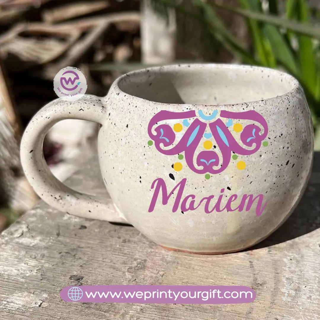 Bowl Marble Pottery Mug- Names - WE PRINT