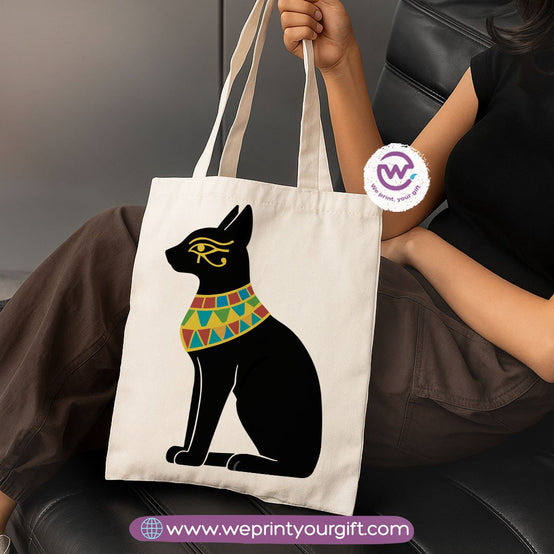 Ancient Egyptian Heritage Canvas Tote Bag – Premium Heavy Fabric