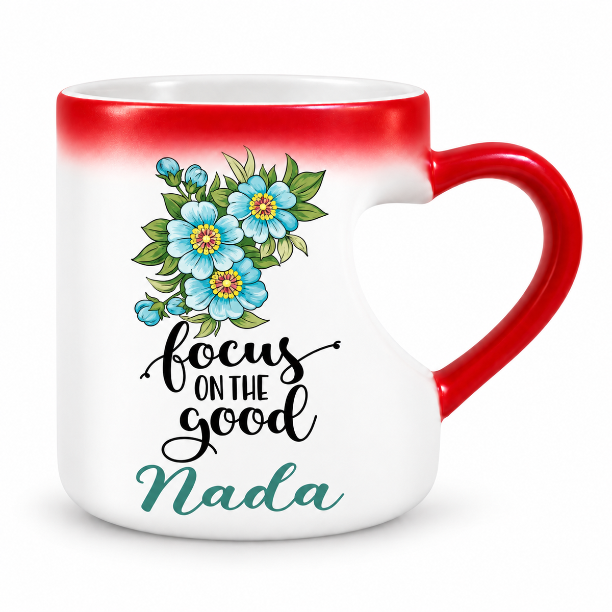 Magic Heart Handle Mug – Inspirational Floral Designs | 350 ml