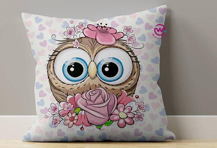 Canvas Cushion-Square Shape - Owls - weprint.yourgift