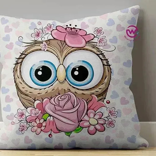 Canvas Cushion-Square Shape - Owls - WE PRINT