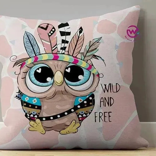 Canvas Cushion-Square Shape - Owls - WE PRINT