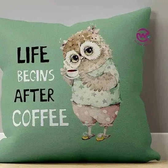 Canvas Cushion-Square Shape - Owls - WE PRINT