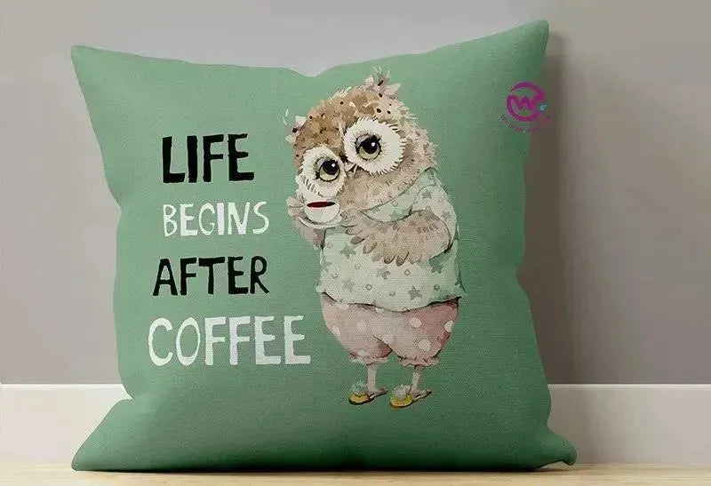 Canvas Cushion-Square Shape - Owls - WE PRINT