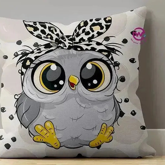 Canvas Cushion-Square Shape - Owls - WE PRINT