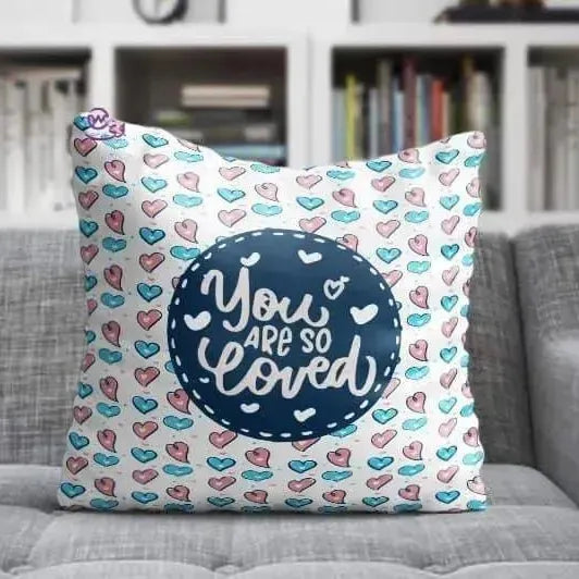 Canvas Cushion-Square Shape - Valentine's Day - WE PRINT