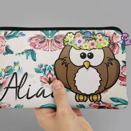 Canvas - Pencil Case -Cute owl - WE PRINT