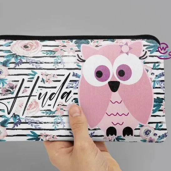 Canvas - Pencil Case -Cute owl - WE PRINT