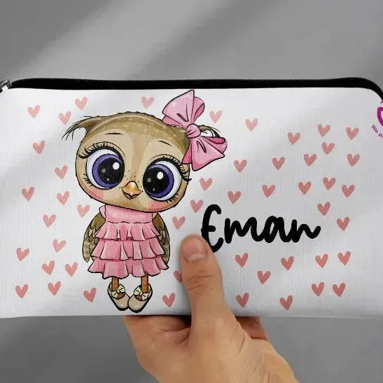 Canvas - Pencil Case -Cute owl - WE PRINT