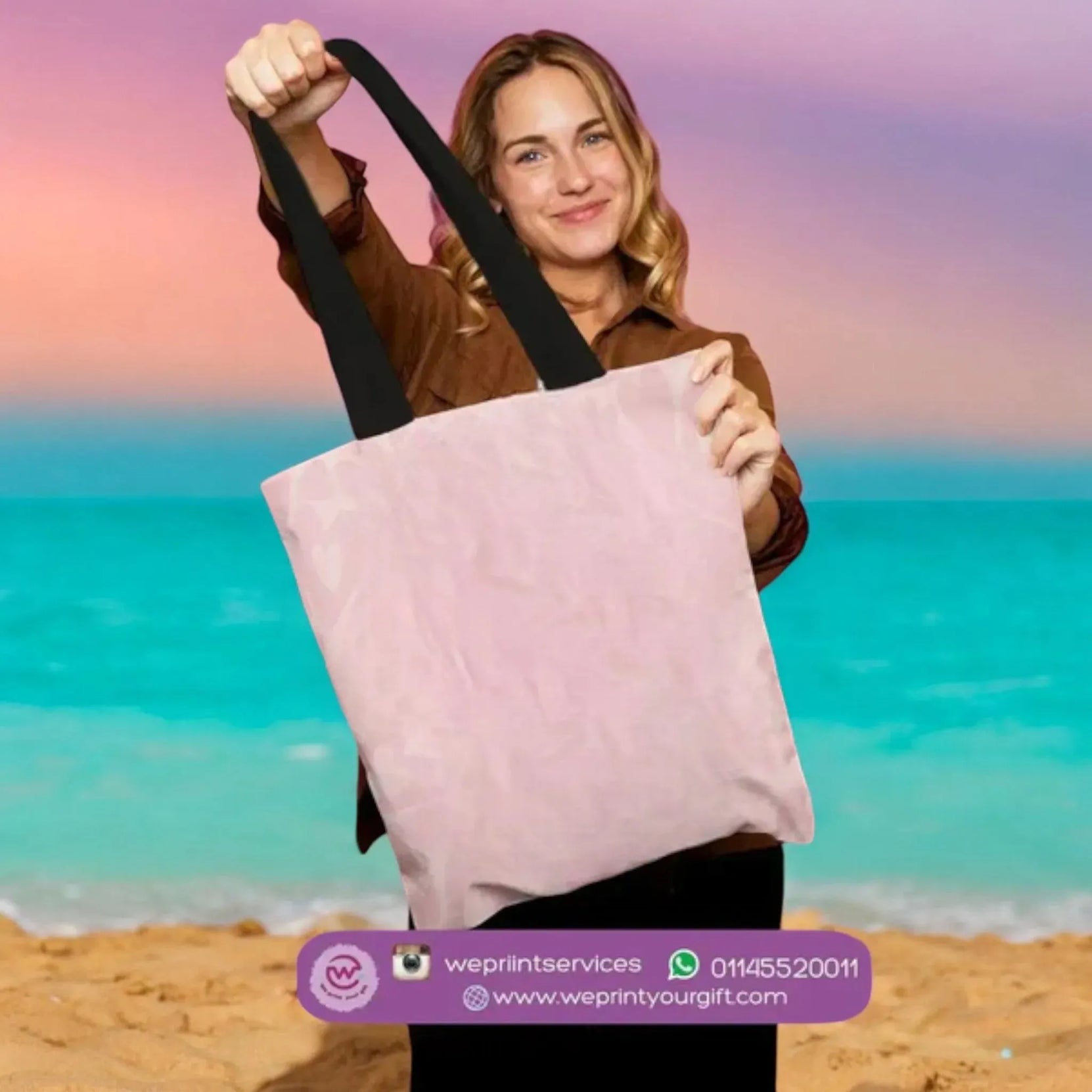 Canvas Tote Bag -Customization Option - WE PRINT