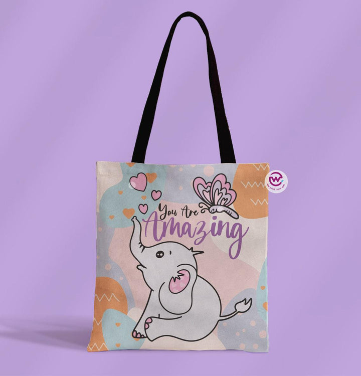 Canvas Tote Bag - Elephant - weprint.yourgift