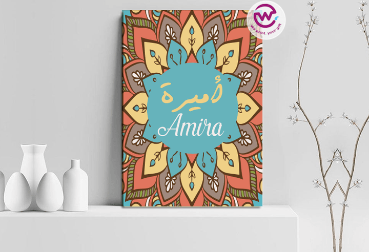 Canvas wall Frame - Names - weprint.yourgift