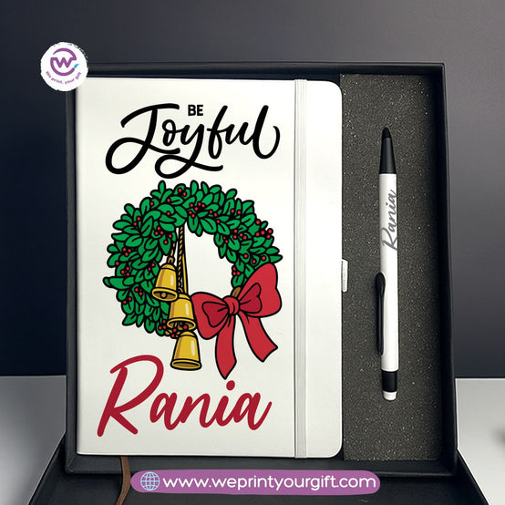 Christmas Luxury Notebook & Engraved Pen Gift Box