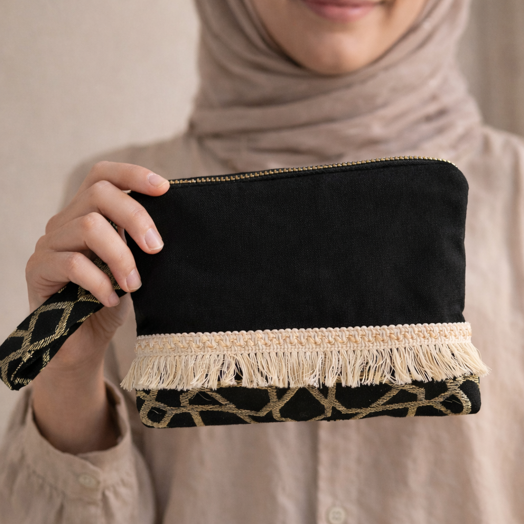 Pencil Case with Islamic Patterns & Tassels - Customization Options