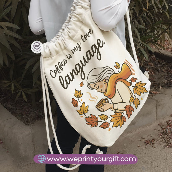 Winter & Retro Drawstring Backpack – Vintage-Inspired Cozy Designs