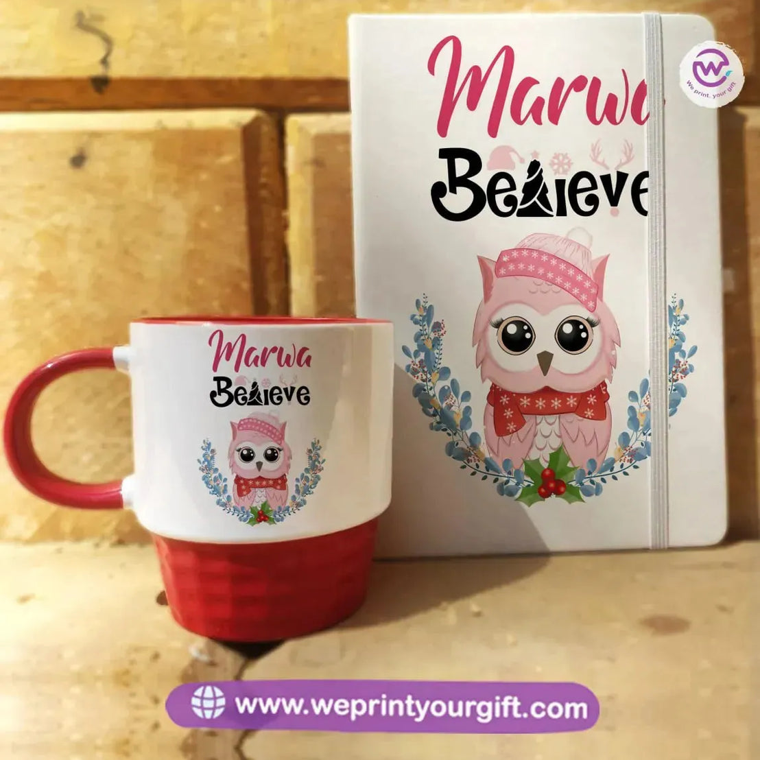 Christmas Set (Ribbed Mug + Rubber Notebook) - WE PRINT
