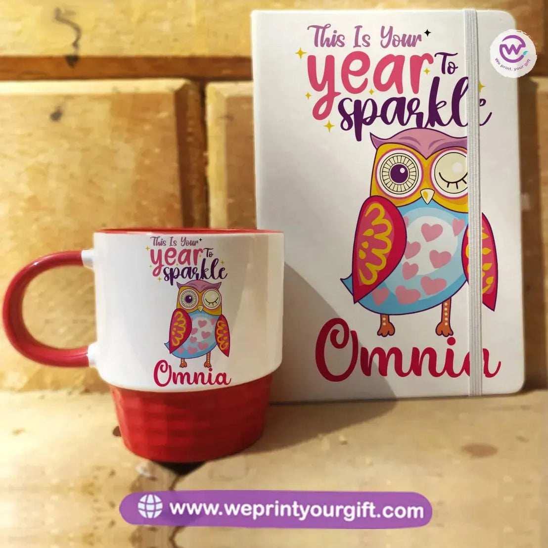 Christmas Set (Ribbed Mug + Rubber Notebook) - WE PRINT