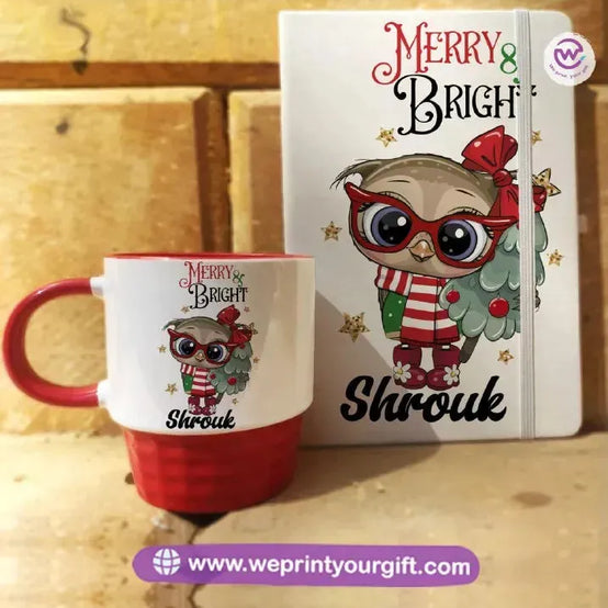 Christmas Set (Ribbed Mug + Rubber Notebook) - WE PRINT