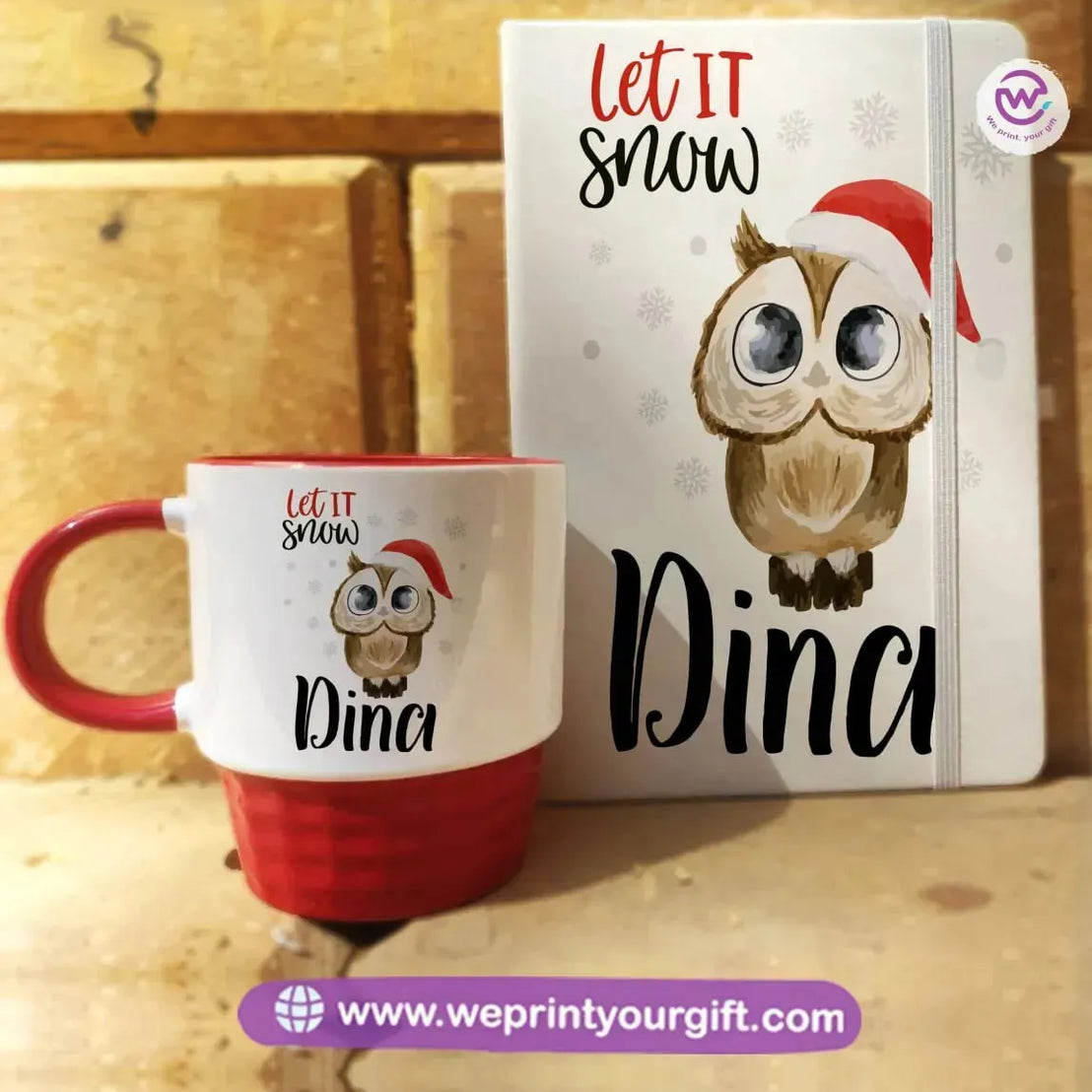 Christmas Set (Ribbed Mug + Rubber Notebook) - WE PRINT