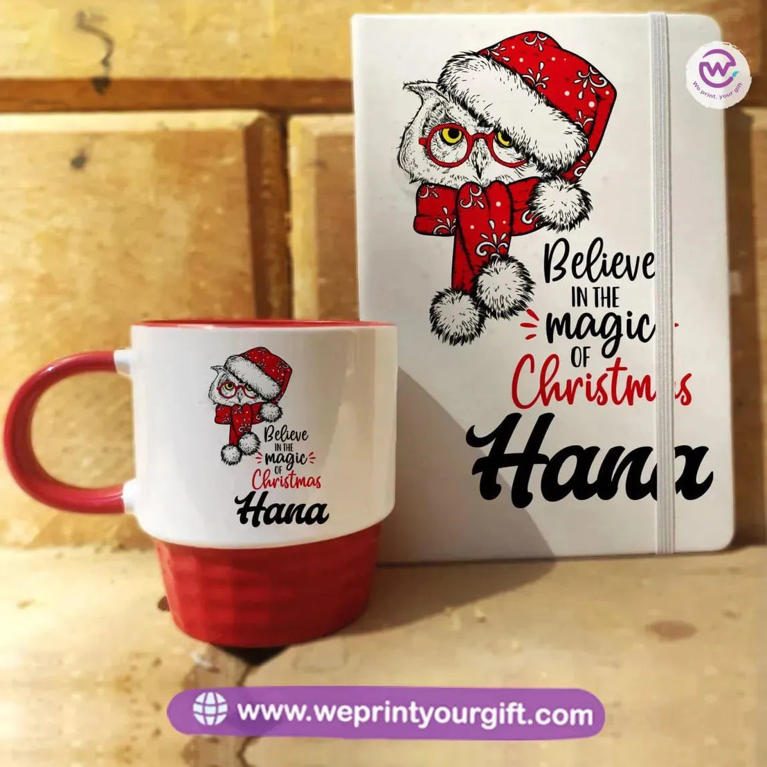 Christmas Set (Ribbed Mug + Rubber Notebook) - WE PRINT