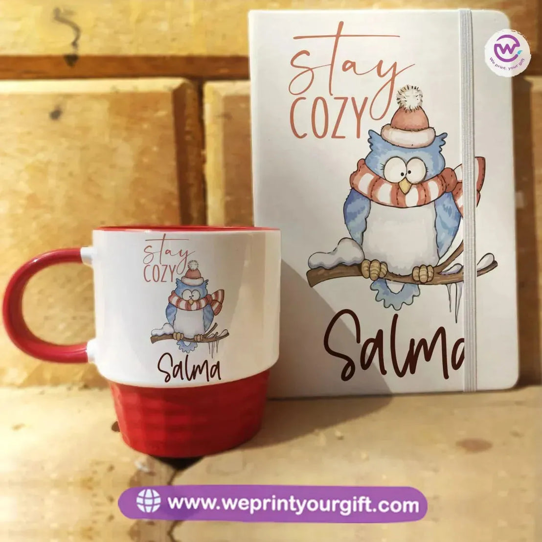 Christmas Set (Ribbed Mug + Rubber Notebook) - WE PRINT