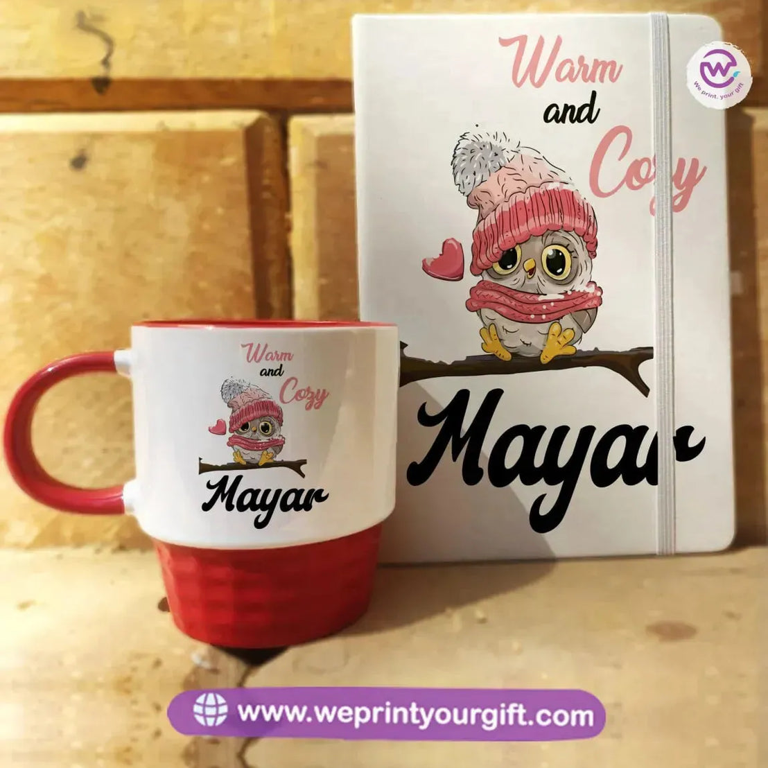 Christmas Set (Ribbed Mug + Rubber Notebook) - WE PRINT