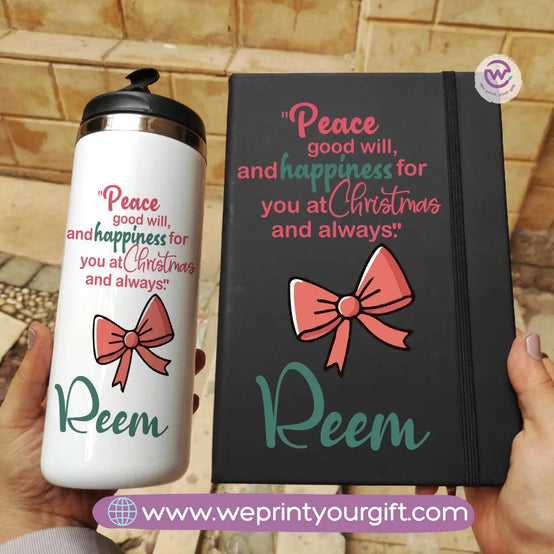 Christmas set (Starbucks mug+ Rubber notebook) - WE PRINT