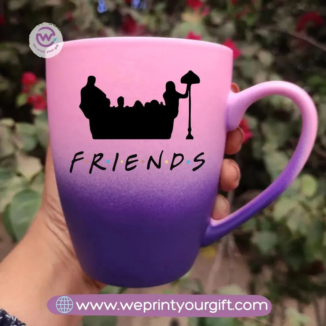 Colored Ceramic Mug- Friends - WE PRINT