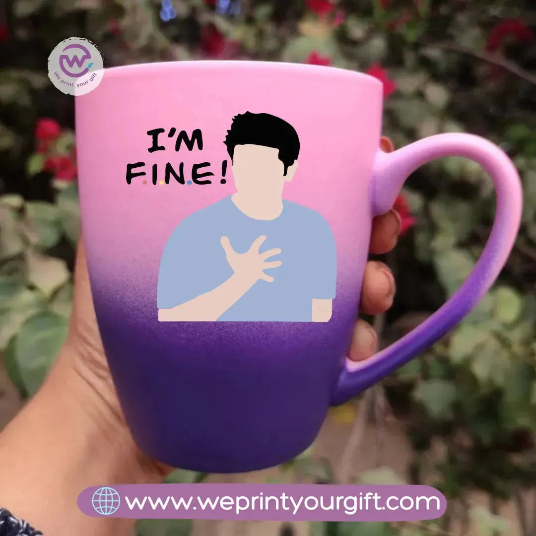 Colored Ceramic Mug- Friends - WE PRINT
