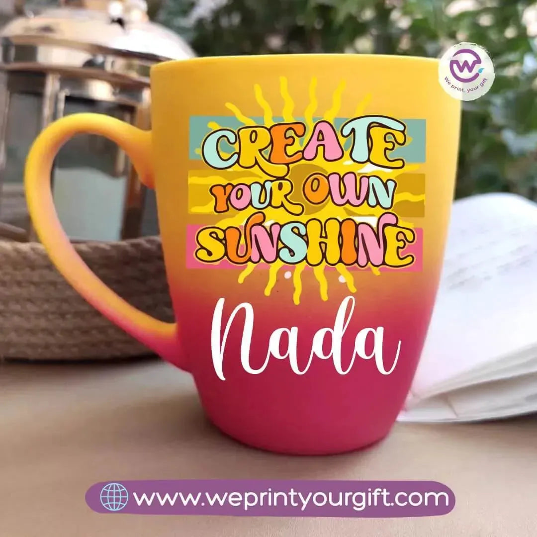 Colored Ceramic Mug-Motivational quotes - WE PRINT