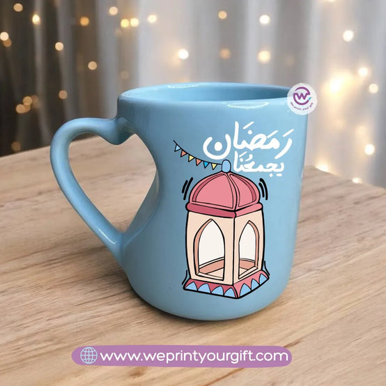 Colored Heart Handle Mug- Ramadan B - WE PRINT
